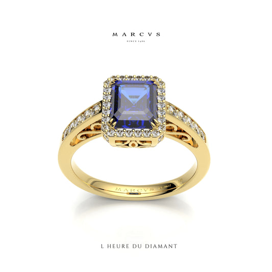 BARDOT BLUE ANILLO DE COMPROMISO ORO 18K - MARCVS JOYEROS