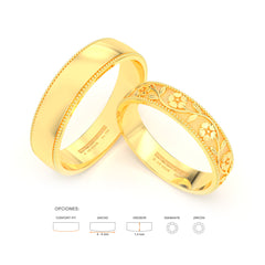 CLASSIC WEDDING RINGS 18K GOLD ABCL2015AN5 - MARCVS JOYEROS
