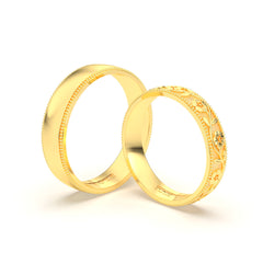 CLASSIC WEDDING RINGS 18K GOLD ABCL2015AN5 - MARCVS JOYEROS