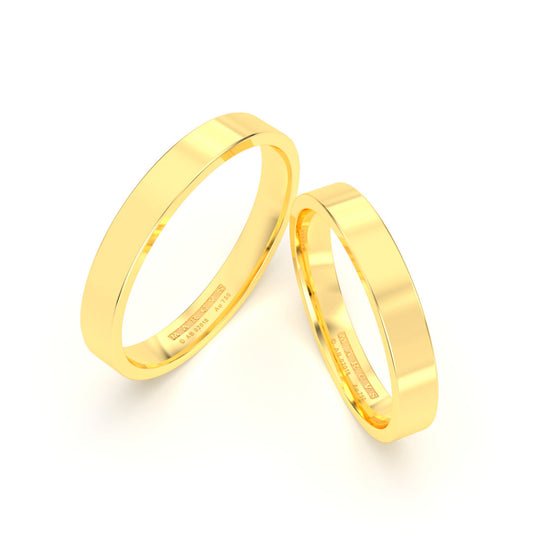CLASSIC WEDDING RINGS 18K GOLD ABCL2018AN3 - MARCVS JOYEROS