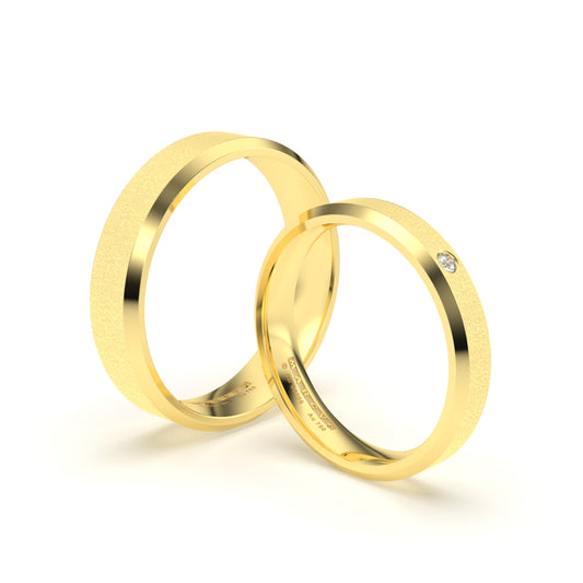 CAPRICCIO WEDDING RINGS 18K YELLOW GOLD - MARCVS JOYEROS 