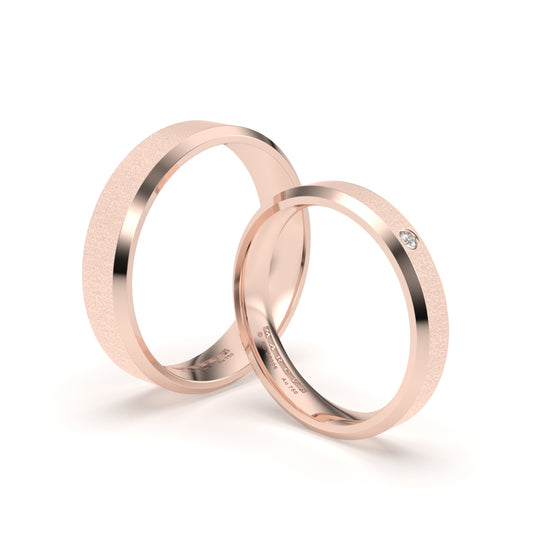 CAPRICCIO WEDDING RINGS 18K ROSE GOLD - MARCVS JOYEROS