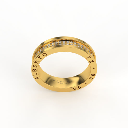 CINNIA ANILLOS DE BODA ORO AMARILLO 18K - MARCVS JOYEROS