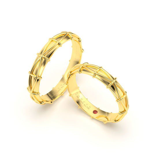 DAFNE WEDDING RINGS 18K GOLD - MARCVS JOYEROS