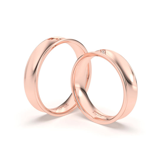 FANCY WEDDING RINGS 18K ROSE GOLD - MARCVS JOYEROS