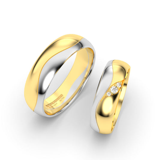 GARLAND WEDDING RINGS 18K GOLD - MARCVS JOYEROS