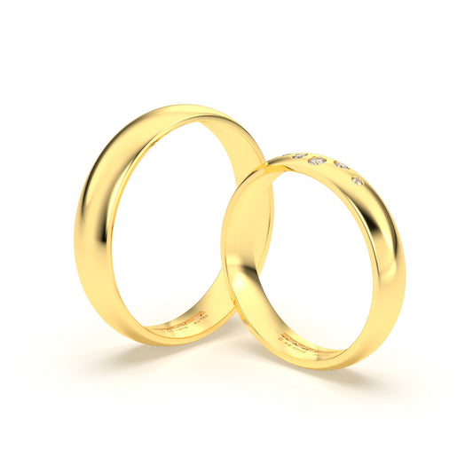 MOUNE WEDDING RINGS 18K YELLOW GOLD - MARCVS JOYEROS